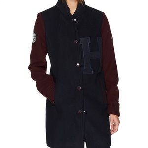 Tommy Hilfiger long wool varsity jacket